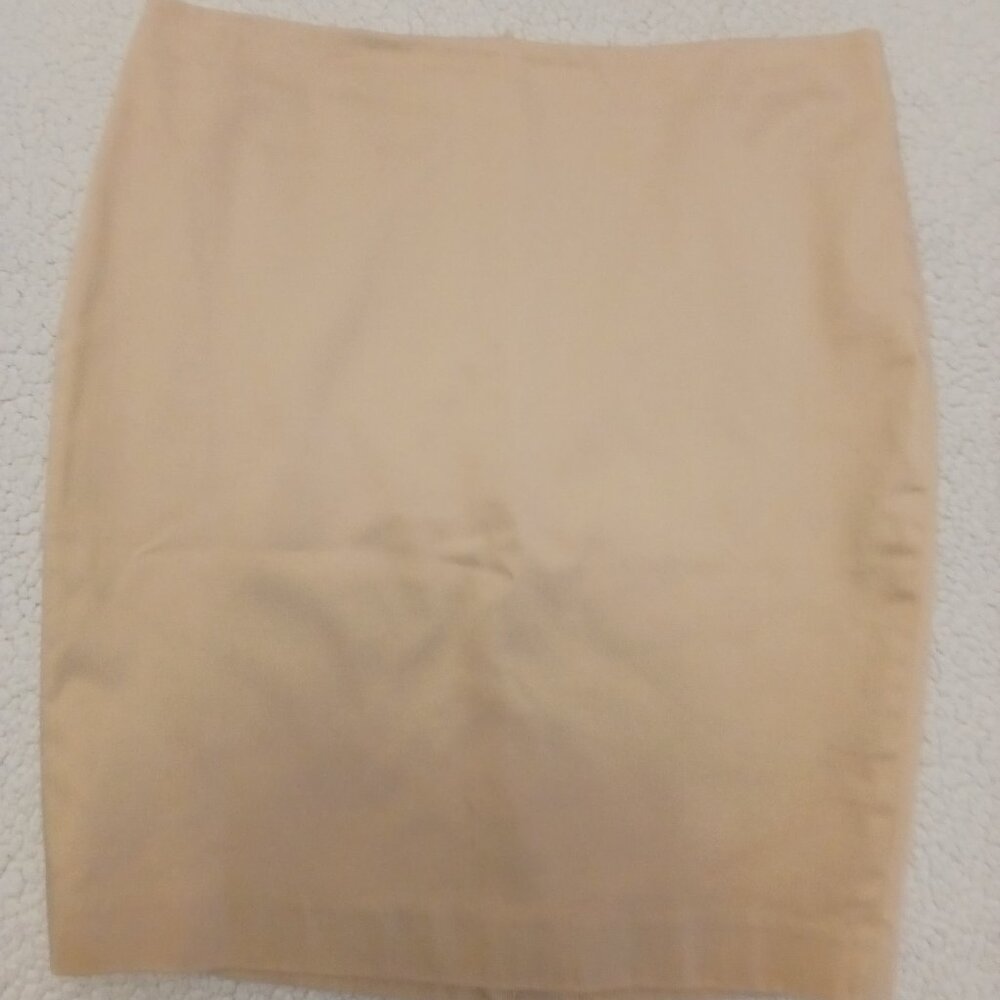 Beige Cotton Pencil Skirt - size 12